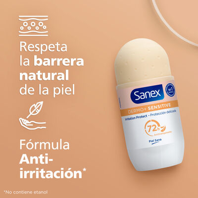 Desodorante Roll-On Sanex Dermo+ Sensitive 72-Horas Antitranspirante 50  ml