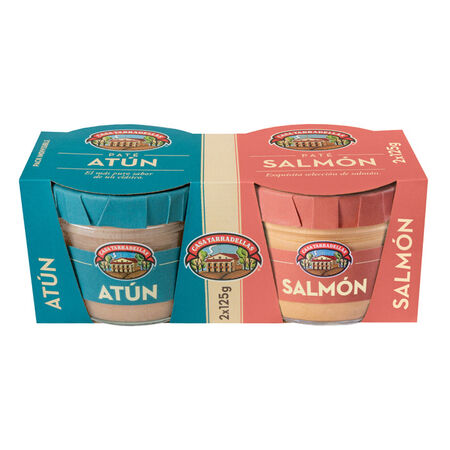 Paté de salmón y atún Tarradellas pack 2 uds