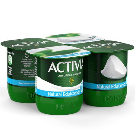 Bífidus probiótico Activia 0% pack 4 natural edulcorado