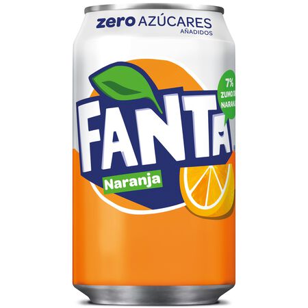 Refresco naranja Fanta lata 33cl zero