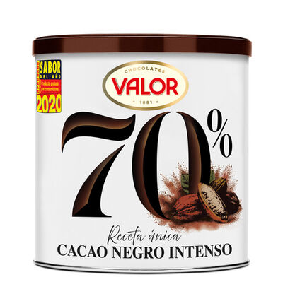 Cacao negro sin gluten soluble Valor 300g 70%