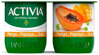 Bífidus Activia soja pack 4 mango y papaya