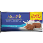Chocolate con leche original Lindt pack 3 x 100g