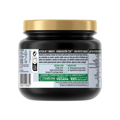 Mascarilla Capilar Nutritiva Original Remedies 340ml Carb&oacute;n Magn&eacute;tico