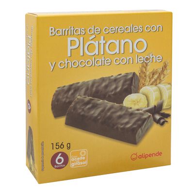 Barritas cereales con plátano y chocolate Alipende 156g