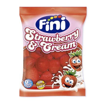 Golosina sin gluten Fini 75g bolas de fresa y nata