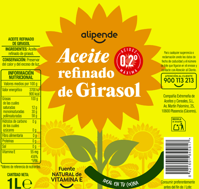 Aceite de girasol Alipende 1l 