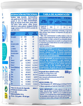 Leche crecimiento en polvo Nativa 3 Nestlé desde 12meses 800g