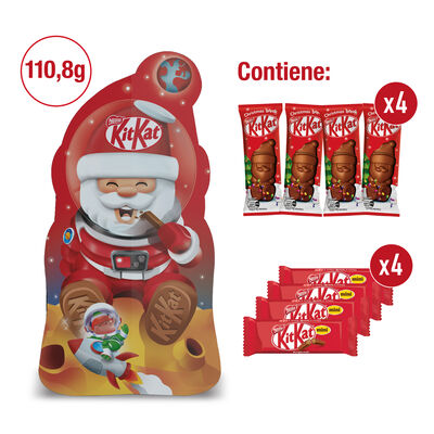 Chocolatina Kit Kat lata 110.6g papa noel