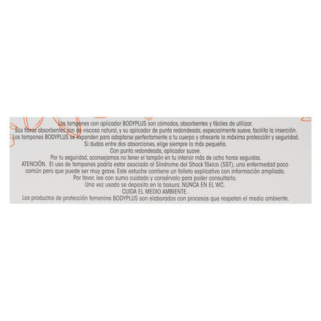 Tampon con aplicador Bodyplus compact 28 uds super plus