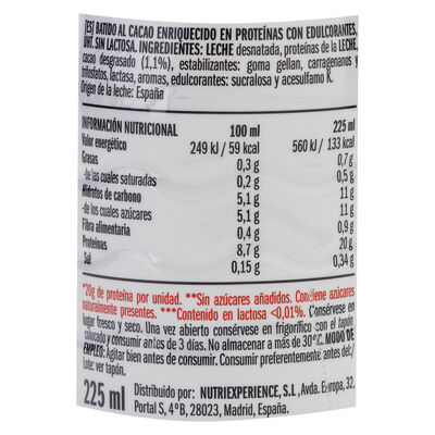 Batido de proteinas de chocolate Just Loading 225ml