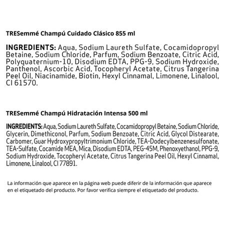 Champú Tresemmé 855ml cuidado clásico