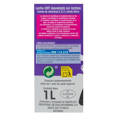 Leche sin lactosa Alipende 1l desnatada