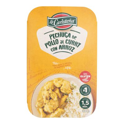 Pechuga de pollo con curry y arroz La Carloteña 300g
