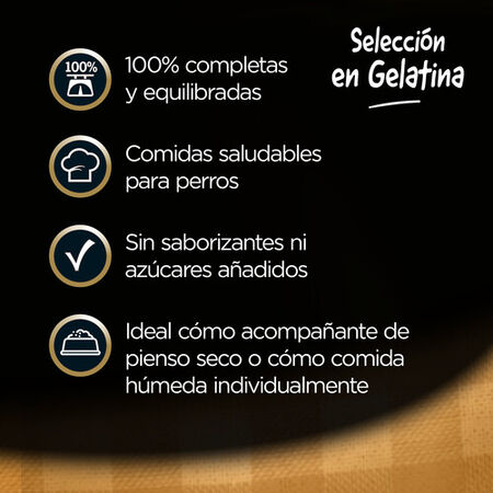 Comida húmeda perro César pollo buey verdura pack 4