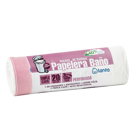 Bolsas de basura Lanta 20 uds especial para papelera baño