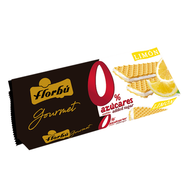 Barquillo de limón 0% azucares añadidos Florbú 150g