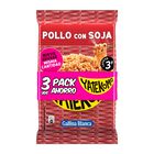 Fideos orientales pollo gallina blanca Yatekomo pack 3