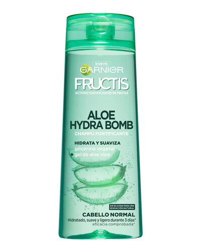 Champ&uacute; fortificante Fructis 380ml aloe hydra bomb sin siliconas
