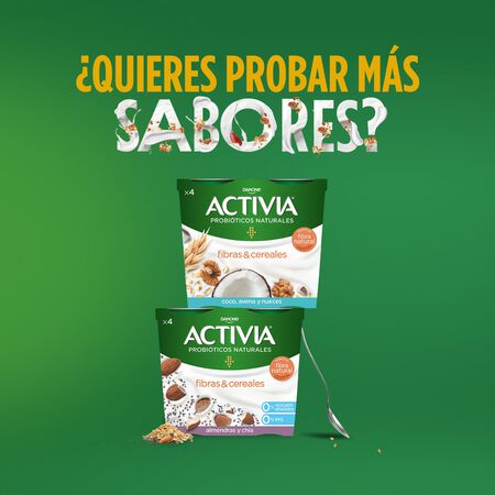 Bífidus probiótico Activia 0% pack 4 chia y almendras