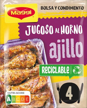Sazonador jugoso al horno de pollo al ajillo Maggi 36g
