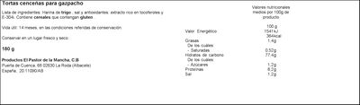 Tortas para gazpacho El Pastor de la Mancha 180g