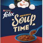 Alimento de gato soup con carne con buey con pollo y con cordero Felix 288g