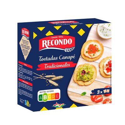 Tosta para canap&eacute; Recondo 110g redonda
