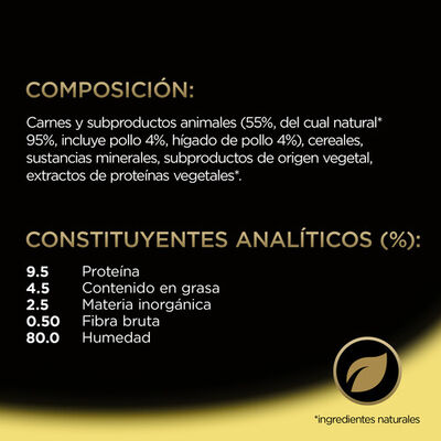 Comida h&uacute;meda perro C&eacute;sar pat&eacute; pollo e h&iacute;gado