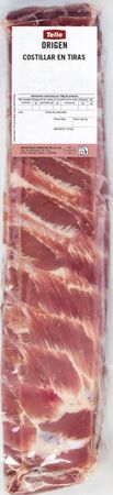 Tira de costilla de cerdo natural Tello 750gr aproximadamente
