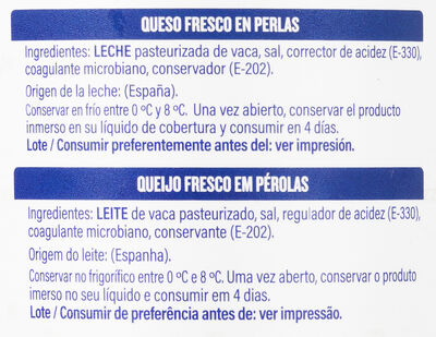 Queso mozzarella en perlas Antonella 150 gr