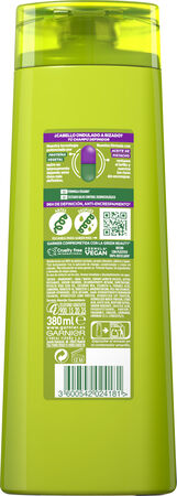 Champ&uacute; fortificante Fructis 380 ml nutri-rizo para cabello rizado