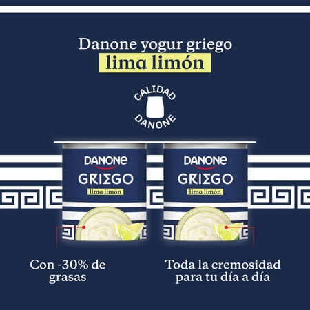 Yogur estilo griego Danone pack 4 lima limón