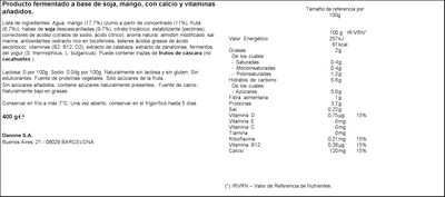 Postre de soja Alpro 400g mango