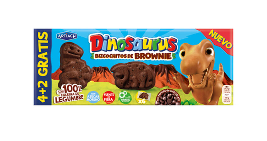 Bizcochito Dinosaurus brownie pack 4 + 2unidades
