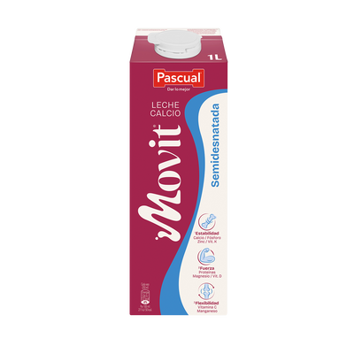 Leche Pascual calcio Movit 1l semidesnatada