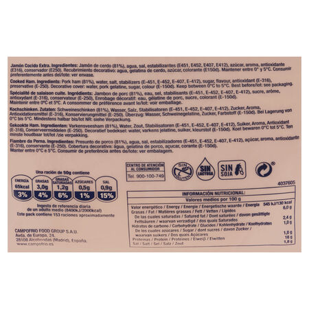 Jamón cocido extra Campofrío