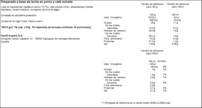 Caf&eacute; con leche Nescaf&eacute; Dolce Gusto 16 c&aacute;psulas