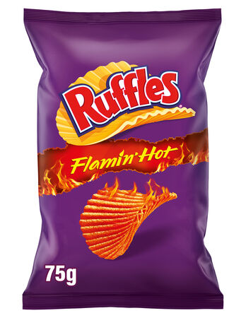 Patatas fritas onduladas picantes Flamin Hot Ruffles 75g