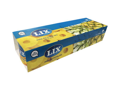 Pi&ntilde;a en su jugo en rodajas Lix pack 3