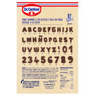 Letras y n&uacute;meros de chocolate para reposter&iacute;a Dr Oetker 60g