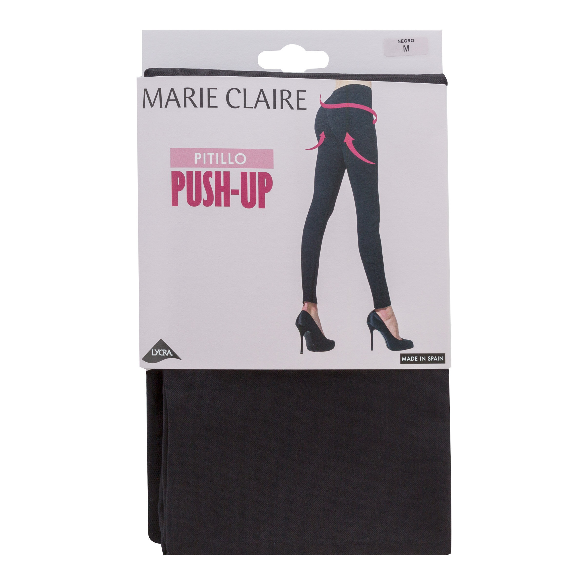 Leggings pitillo push up Marie Claire talla mediana negro Ahorramas