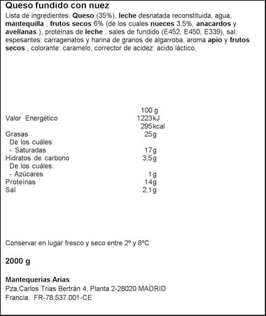 Queso con nueces Rambol