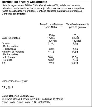 Barrita con sabor a cacahuete Nakd 35g