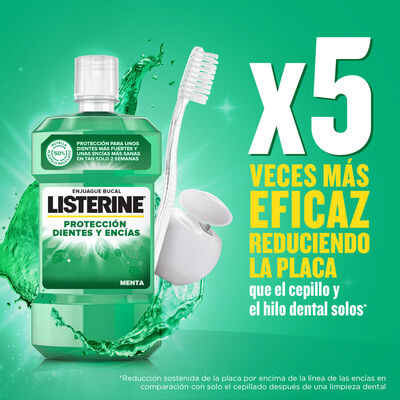 Enjuague bucal Listerine 500ml dientes y encias menta fresca
