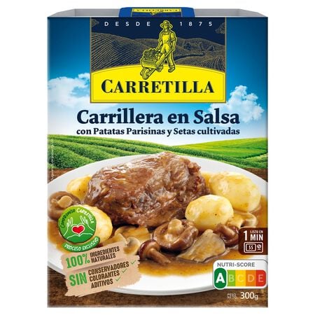 Carrilleras salsa con patatas y setas Carretilla 300g