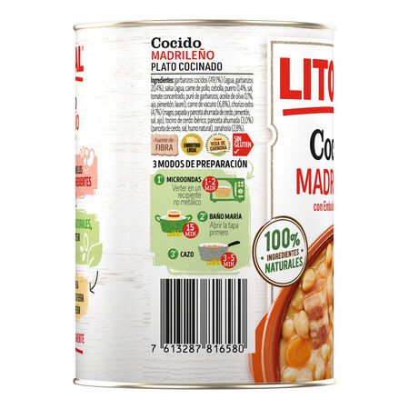 Cocido madrileño Litoral 425g con embutido selecto