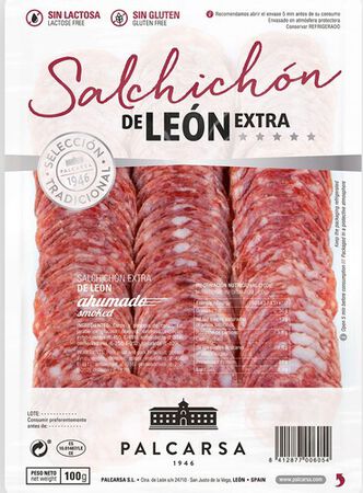 Salchich&oacute;n en lonchas calidad extra ahumado Palcarsa 100 g