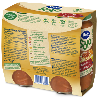 Tarro Hero Solo espaguetis 235g pack 2