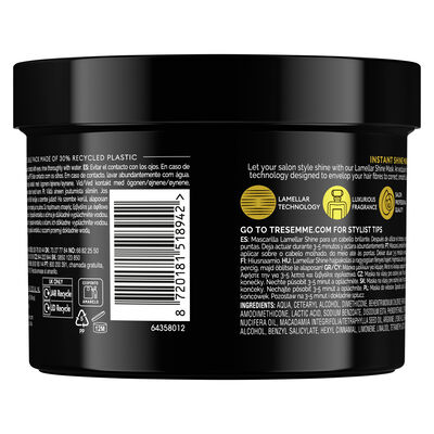 Mascarilla Lamellar Shine TRESemm&eacute; para cabellos apagados o sin vida 440 ML